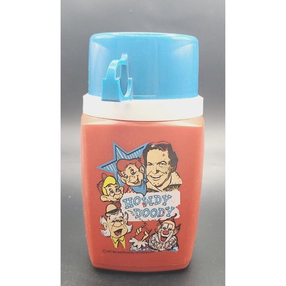 Howdy Doody Vintage Thermos 8 oz With Blue Lid Collectible Nostalgic Childhood - Picture 1 of 7